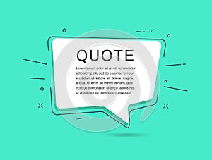 Quote frames templates isolated on green background. Vector illustration