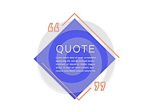 Quote frames templates. quote text bubbles. Design for website. Vector illustration