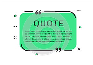 Quote frames templates. quote text bubbles. Modern design. Vector illustration