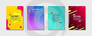 Quote frames templates set. Citation empty speech bubbles, text in brackets. Textbox quote bubbles. Vector