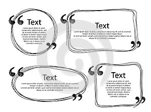 Quote frames templates set illustration.