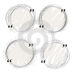 Quote frames templates set illustration.