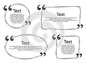 Quote frames templates set illustration.