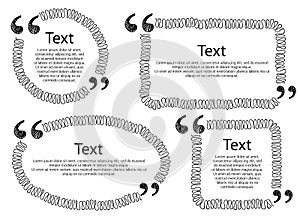 Quote frames templates set illustration.