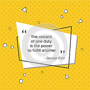 Quote of George Eliot for USA Veterans Day