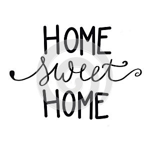 Quote - home sweet Home on white