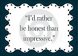 Quote about honesty with white color background