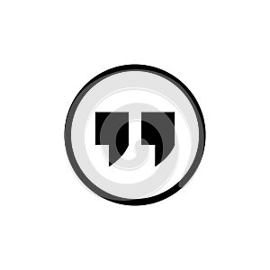 Quote marks icon vector illustration