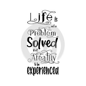 quote life problem solved design lettering motivation