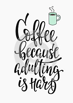 Quote love coffee typography