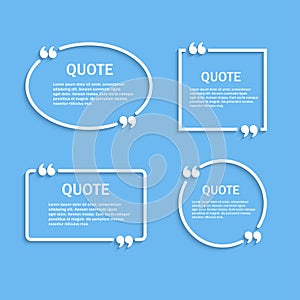 Quote outline frames with commas set
