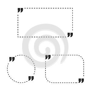 Quote set on isolated white background, vector
