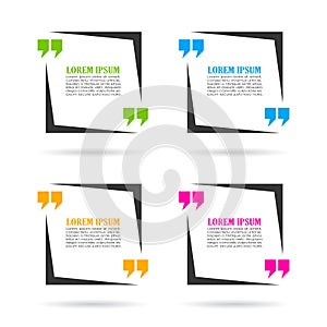 Quote speech bubbles set