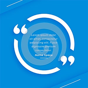 quote text border frame on blue background