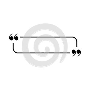 Quote text box on white background vector