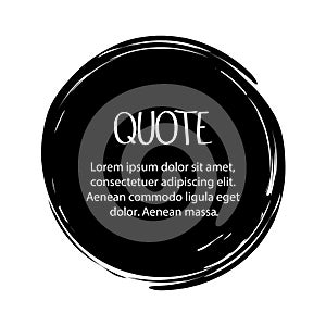 Quote text bubble. Commas, note, message and comment. Vector illustration