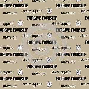 Quote text of starting again, forgiving yourself, and moving on