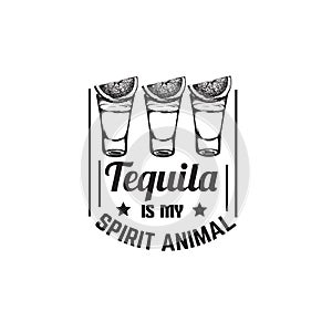 Quote typographical background about tequila