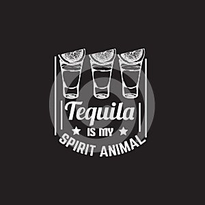 Quote typographical background about tequila