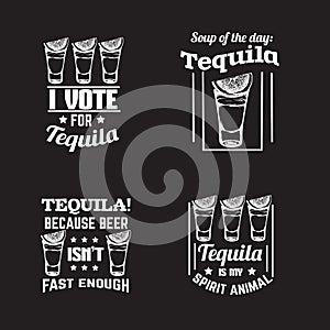 Quote typographical background about tequila