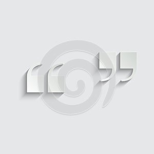 Quotes  - black vector icon. quotes symbol