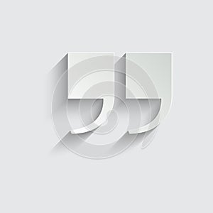 Quotes  - black vector icon. quotes symbol