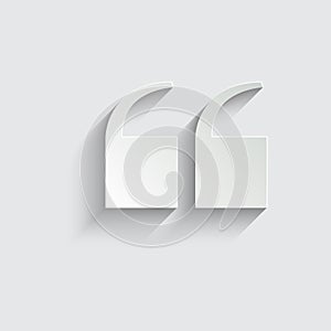 Quotes  - black vector icon. quotes symbol