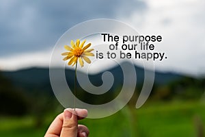 Quotes - The purpose of our life is to be happy