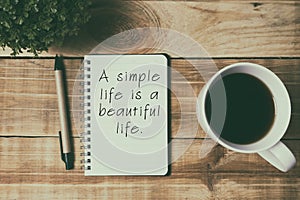 Quotes - A Simple Life Is A Beautiful Life