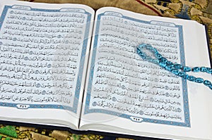 Quran,Islam book with rosary