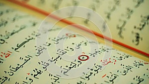 Quran pages with Arabic scripts