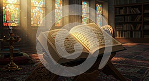 Quran With Reflection and Glow