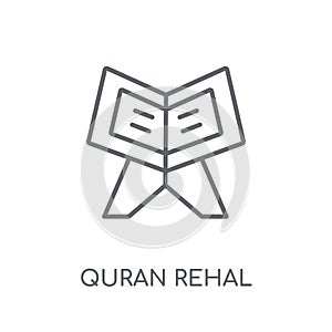 Quran rehal linear icon. Modern outline Quran rehal logo concept