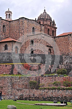 Qurikancha or Coricancha or Inti Kancha or Inti Wasi or Kiswar Kancha or Inca Wiracocha temple and palace in Cusco, Peru