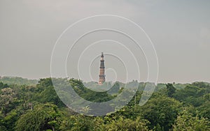 Qutab Minar is the tallest brick minaret in the world. Built in Delhi. India