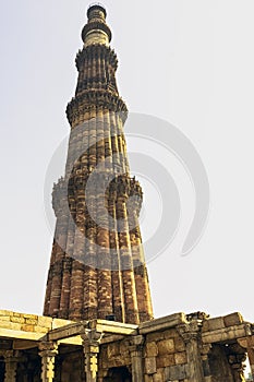 Qutb Minar tower at Qutub Minar complex - New Delhi, India