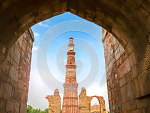 Qutub Minar, UNESCO World Heritage Site in New Delhi, India