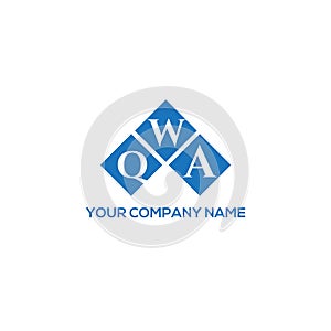 QWA letter logo design on white background. QWA creative initials letter logo concept. QWA letter design