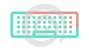 QWERTY Keyboard Layout, Computer Input Device, vector design Generative AI