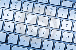 QWERTY keys on computer keyboard close up photo
