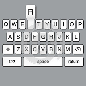 Qwerty smartphone keyboard photo