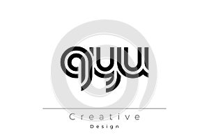 QYU Creative Unique Modern Letter Logo Design
