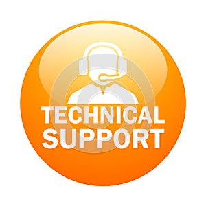 Technical support icon web button