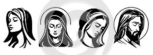 Our Lady, Madonna, Virgin Mary vector.