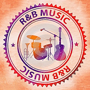 R&B Music Represents Rhythm And Blues And Acoustic