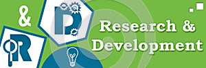 R And D - Research And Development Abstract Green Blue