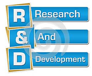 R And D - Research And Development Blue Vertical
