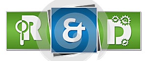 R And D - Research And Development Green Blue