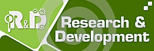 R And D - Research And Development Green Rounded Squares Horizontal