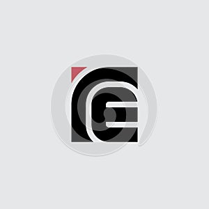 R and E - initials logo. RE - monogram or logotype. ER - Vector design element or icon. Self brand